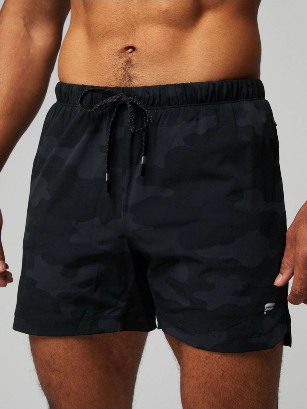 Fabletics The One Short Lined 5in Men’s Size Small Black Tactile Camp Shorts